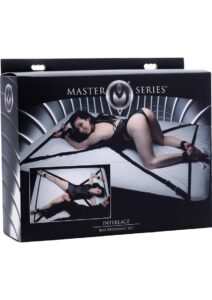 Master Series Interlace Over and Under the Bed Restraint Set - Black