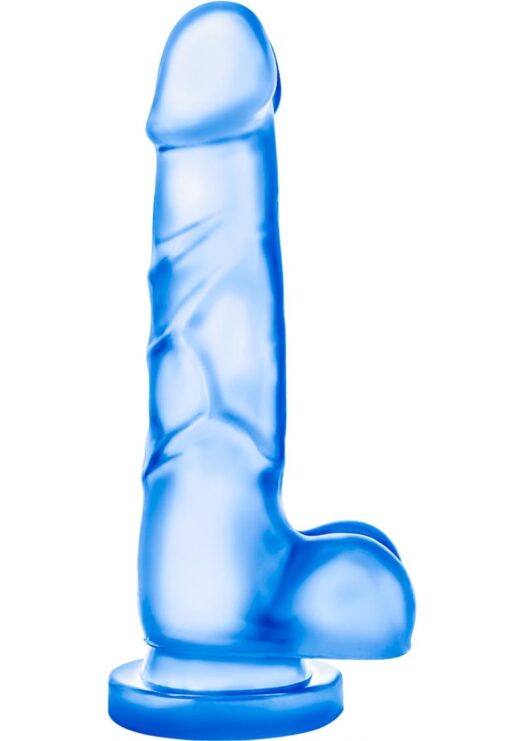 B Yours Sweet N` Hard 4 Dildo with Balls 7.75in - Blue