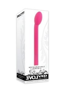 Rechargeable Power G Silicone Probe G-Spot Massager - Pink