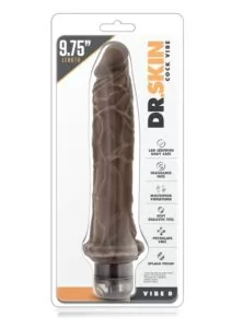 Dr. Skin Cock Vibe 8 Vibrating Dildo 9.75in - Chocolate