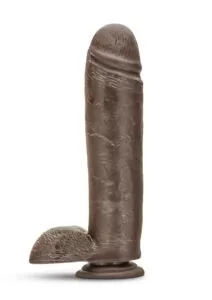 Dr. Skin Mr. Mister Dildo with Balls and Suction 10.5in - Chocolate
