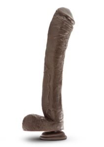 Dr. Skin Mr. Ed Dildo with Balls and Suction Cup 13in - Chocolate