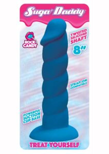 Suga` Daddy Silicone Dildo 8in - Blue