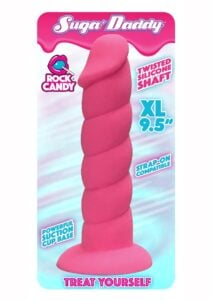 Suga` Daddy Silicone Dildo 9.5in - Pink