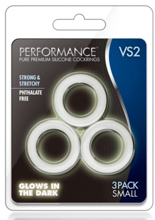 Performance VS2 Pure Premium Silicone Cock Rings - Small - White