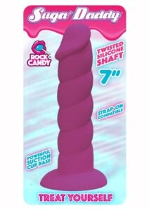 Suga` Daddy Silicone Dildo 7in - Purple