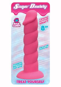 Suga` Daddy Silicone Dildo 8in - Pink