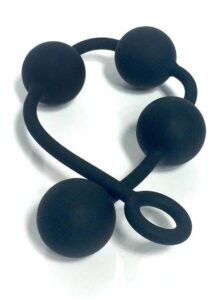 Boneyard Silicone Ass Ballz Anal Beads - Medium - Black