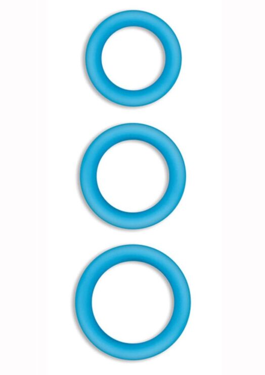 Firefly Halo Small Silicone Cock Ring Glow In The Dark - Blue