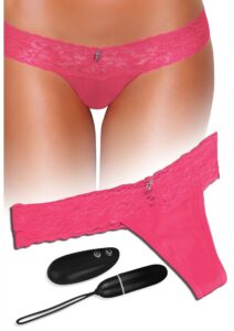 Wireless Remote Control Vibrating Panties Panty Vibe - Small/Medium - Pink