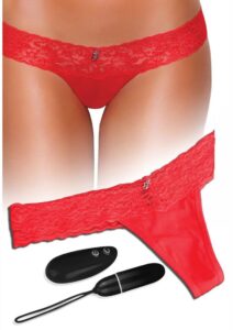 Wireless Remote Control Vibrating Panties Panty Vibe - Medium/Large - Red