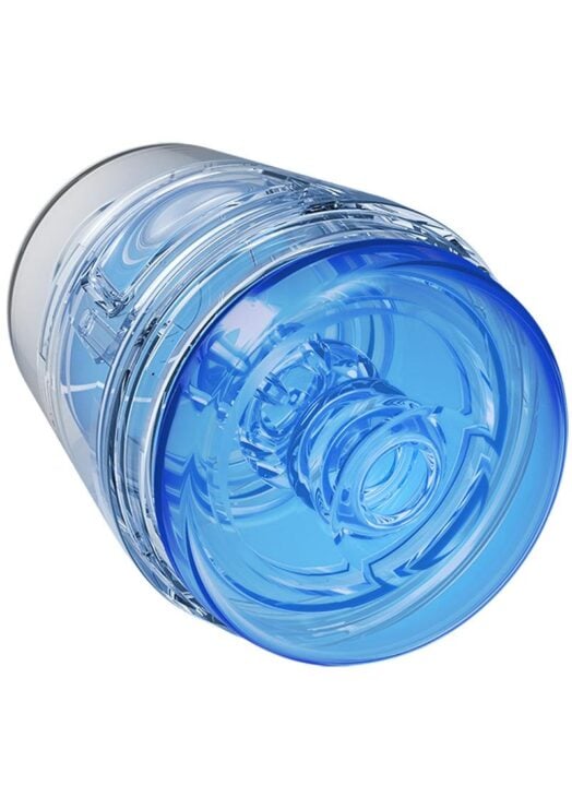 Main Squeeze Pop Off Ultraskyn Compact Masturbator - Crystal Blue