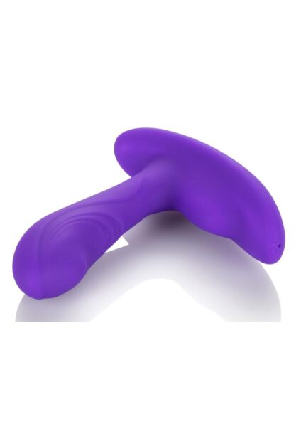 Pinpoint Pleaser Silicone Rechargeable P-Spot Vibrator with Remote Control - Purple