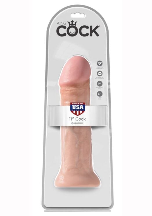 King Cock Realistic Dildo 11in - Vanilla