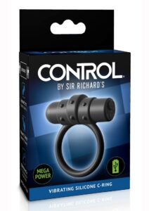 Sir Richard`s Control Rechargeable Vibrating Silicone Cock Ring - Black