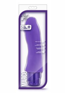 Luxe Marco Silicone Vibrating Dildo 7.75in - Purple