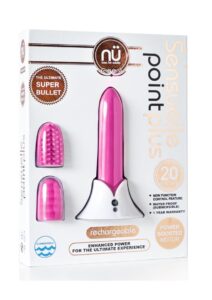 Nu Sensuelle Point Plus Rechargeable Silicone Bullet - Pink
