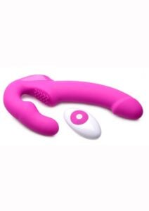 Strap U Urge Rechargeable Silicone Strapless Strap On with Remote Control - Pink