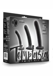 Temptasia Twist Silicone Dildo Kit (Set of 3) - Black