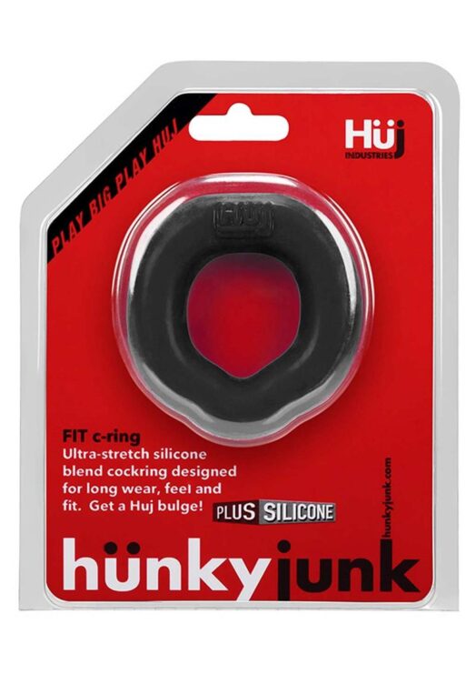 Hunkyjunk Fit Silicone Cock Ring - Black