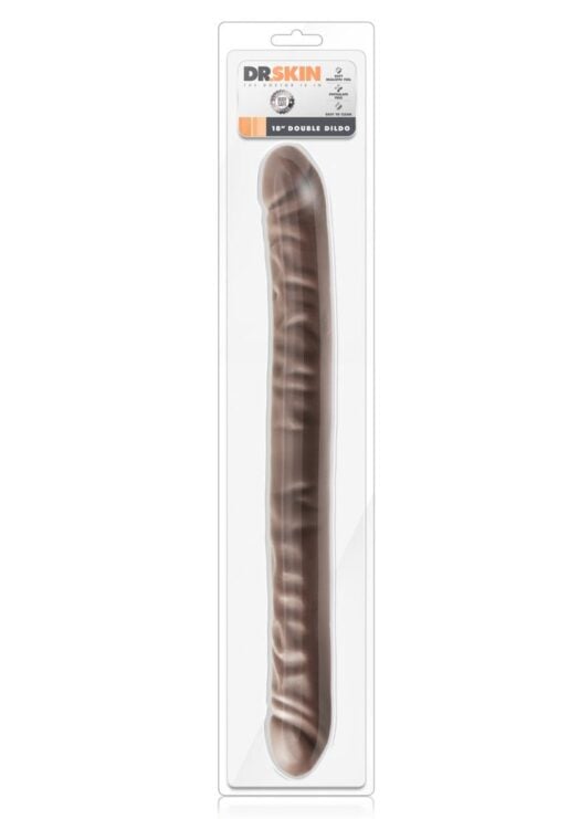 Dr. Skin Double Dildo 18in - Chocolate