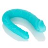 Silicone Double Dong AC/DC Dong Dual Penetration Non Vibrating Silicone Double Dong - Teal