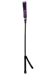 Rouge Fifty Times Hotter Short Riding Crop Slim Tip 20in - Purple