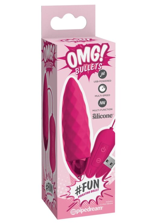 OMG! Bullets #Fun USB-Powered Silicone Vibrating Bullet - Pink