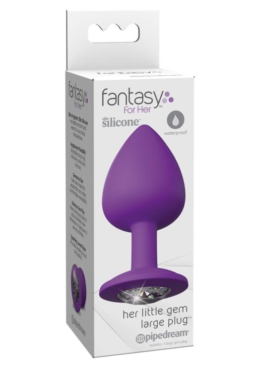 Fantasy For Her Her Little Gem Large Plug Anal Play Silicone Waterproof Purple