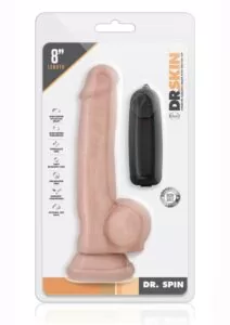 Dr. Skin Dr. Spin Gyrating Dildo with Suction Cup 8.5in - Vanilla
