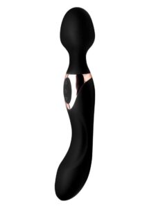 Wand Essentials Double Silicone Vibrating Wand Massager - Black