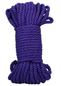 Merci Bind and Tie 6mm Hemp Bondage Rope 50ft - Purple