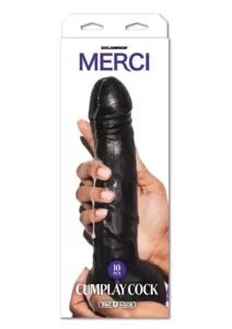 Merci Dual Density Ultraskyn Squirting Cumplay Cock with Removable Vac-U-Lock Suction Cup - Black