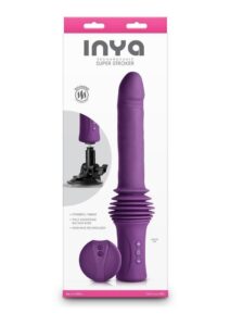 Inya Super Stroker Rechargeable Silicone Thrusing Vibrator - Purple