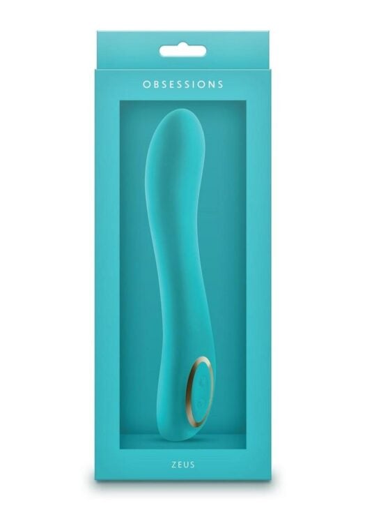 Obsessions Zeus Rechargeable Silicone Vibrator - Aqua