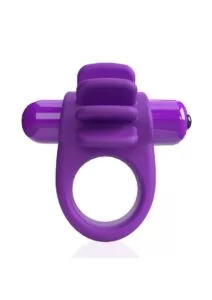 4T Skooch Vibrating Cock Ring with Clitoral Stimulator - Grape