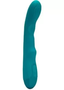 Nu Sensuelle Vivi Rechargeable Silicone Double Tapping Vibrator with Clitoral Stimulation - Emerald Green