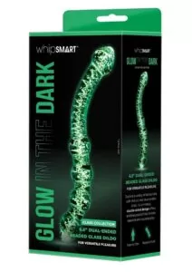 Whipsmart Dual Ended Beaded Glass Dildo 6.5in - Clear