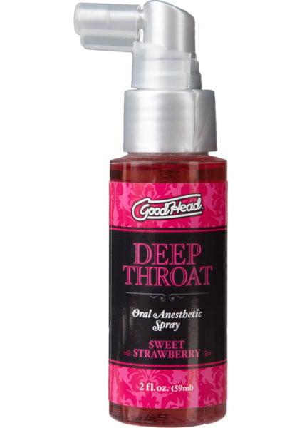 GoodHead Deep Throat Oral Anesthetic Spray Sweet Strawberry 2oz