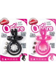 Ohare Silicone Vibrating Rabbit Cock Ring Waterproof - Assorted Colors (6 each per case)