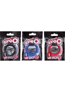 RingO Pro Large Silicone Cock Rings Waterproof - Assorted Colors (12 per box)