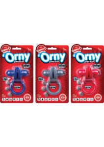 Orny Reusable Vibe Ring Latex Free Waterproof Cock Ring - Assorted Colors (6 each per box)
