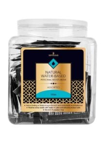 Sensuva Natural Water Based Personal Moisturizer Assorted Flavored Lubricant Fishbowl (100 per bowl)