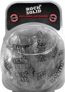 Rock Solid Donut Cock Ring Clambowl (100 piece) - Clear