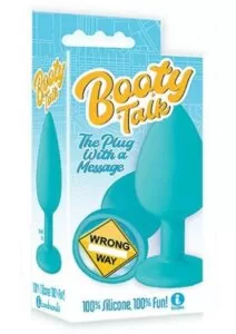 The 9`s - Booty Talk Silicone Butt Plug Wrong Way - Blue/Yellow