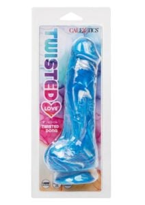 Twisted Love Twisted Dong Silicone Bendable Dildo - Blue