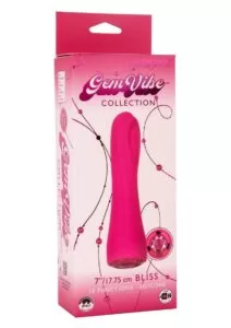 Gem Vibe Collection Bliss Rechargeable Silicone G-Spot Vibrator - Pink