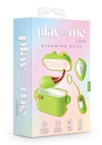 Play with Me Blooming Bliss Rechargeable Silicone Mini Vibrator - Green