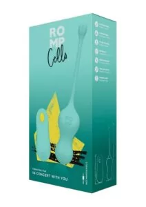 Romp Cello Rechargeable Silicone G-Spot Vibrator with Remote - Teal