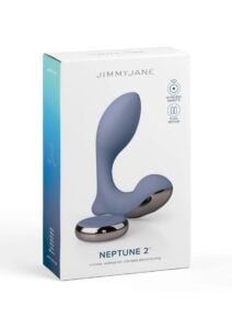 JimmyJane Neptune 2 Rechargeable Silicone Dual Vibrating P-Spot Massager - Blue